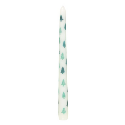 Green Fir Tree Candle Holder with Taper Candle